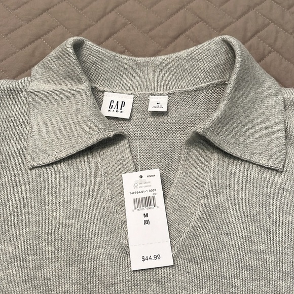 GAP Kids Gray Collared Sweater Dress/ NWT/MED - Picture 6 of 12